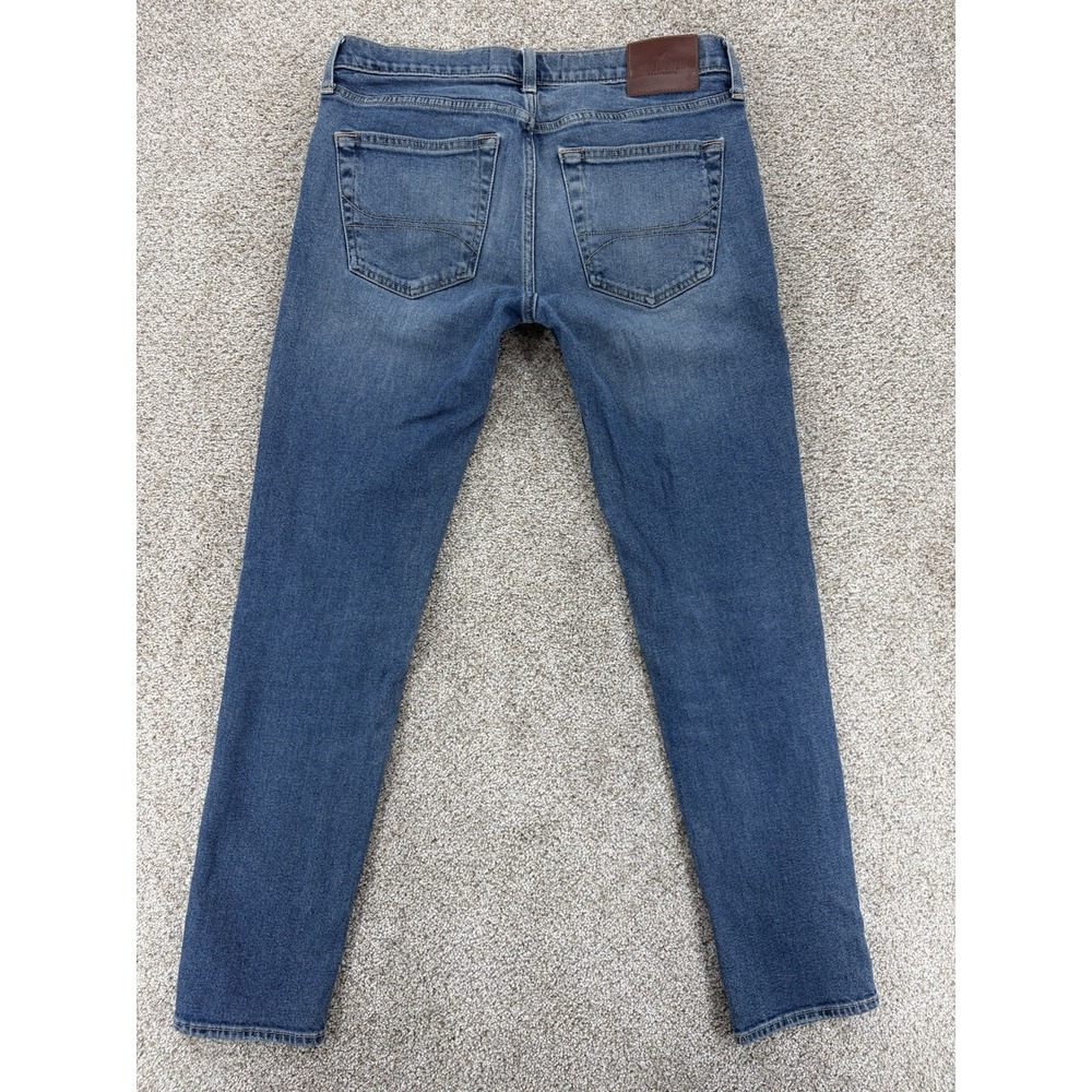 Hollister Epic Flex Skinny Jeans Mens 31x32 (Fits 32x31) Blue Rip & Repair Wash - Picture 2 of 11